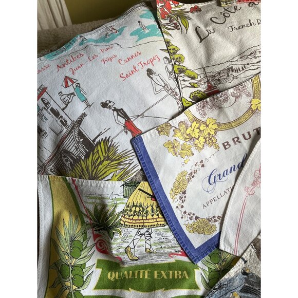 French Place Mats 12 Set Francophile Casual Home Whimsical Motifs Country Decor - Picture 4 of 14